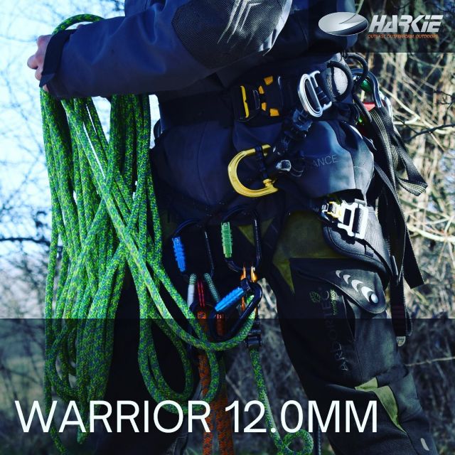 Looking for a new climbing rope? The Warrior 12.0mm retains the feel of a 13mm rope whilst being better adapted to modern climbing techniques 😊  #harkie #harkieglobal #rope #arblife #arboriculture #arbgear #climbing #treesurgeon #arboristsofinstagram #arborist #forestry #treeclimber #treesurgery #treecare