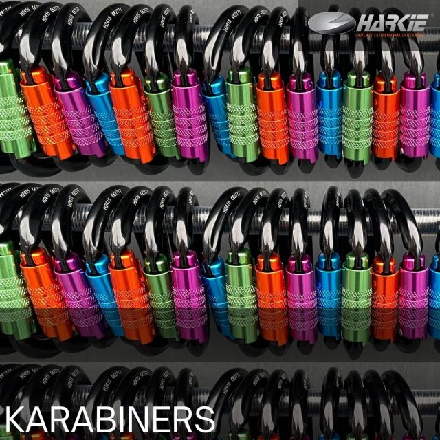 Karabiners, karabiners and more karabiners...  Whether its a classic/HMS or an oval karabiner you're after, our range of fantastically durable, super quality and vibrantly coloured range won't disappoint!  #karabiner #carabiner #harkie #harkieglobal #harkiesmock #rope #arborist #arboristsofinstagram #arboriculture #forestry #treesurgeon #treesurgery #climbingarborist #arboristgear #treeclimber #treecutting #climbing #treecare #outdoorlifestyle #arbgear #arblife