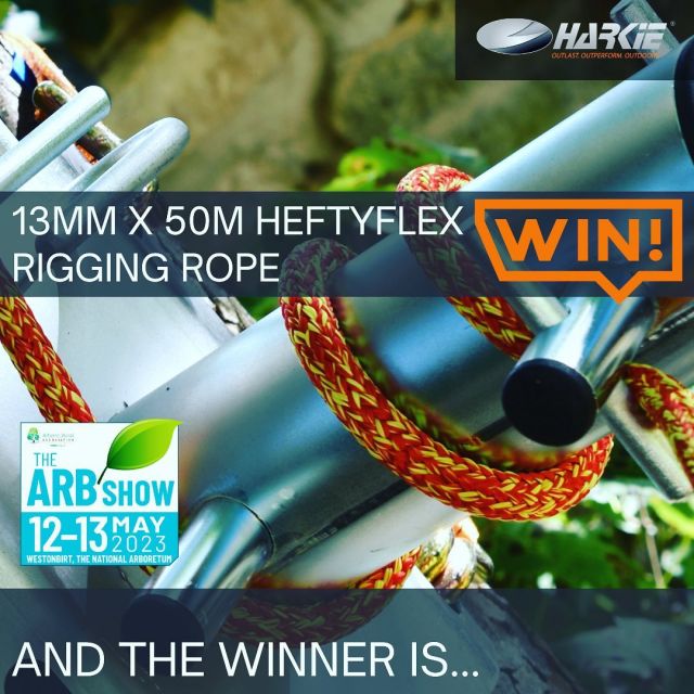 Thank you to everyone who participated in the rigging rope competition, guessing the number of metres used in our display. We appreciate your participation- thanks for joining in the fun!  We are pleased to announce the winner is….Alex Thackery!  Well done Alex!  #harkie #harkieglobal #rope #arblife #arboriculture #arbgear #climbing #treesurgeon #arboristsofinstagram #arborist #forestry #treeclimber #treesurgery #climbingarborist #arboristgear #treecare #rigginglife