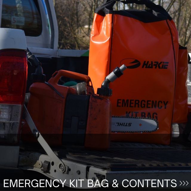 Level up your safety game with the Harkie Emergency kit 🚨  The bag is large, visible & durable…easy to locate in the event of an incident 🔥  Take a peek at what’s inside 👀  1. 10-man squad first aid kit ⛑️  2. Fire extinguisher 🧯  3. Spill kit  …plus lots of extra room for personalised items  Click on link in bio for more information  #harkie #harkieglobal #arblife #arboriculture #arbgear #climbing #treesurgeon #arboristsofinstagram #arborist #forestry #treeclimber #treesurgery #climbingarborist #arboristgear #treecare #emergencykit