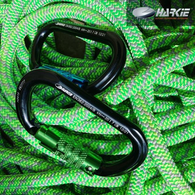 We love the vibrant lime of the Trojan 11.7mm but it’s also a fantastic climbing rope that works well with all common devices✅  The dazzling blue & green karabiners…are also durable, 3-way locking & strong ✅  🔗Browse through our climbing equipment today by clicking on the link in our bio  #harkie #harkieglobal #harkiesmock #rope #arblife #arboriculture #arbgear #climbing #treesurgeon #arboristsofinstagram #arborist #forestry #treeclimber #treesurgery #climbingarborist #arboristgear #treecare #treepeople #treework #treecutting #lifesanarborist #treestuff #outdoorlifestyle #certifiedarborist #treeservice #treeremoval #karabiner #carabiner