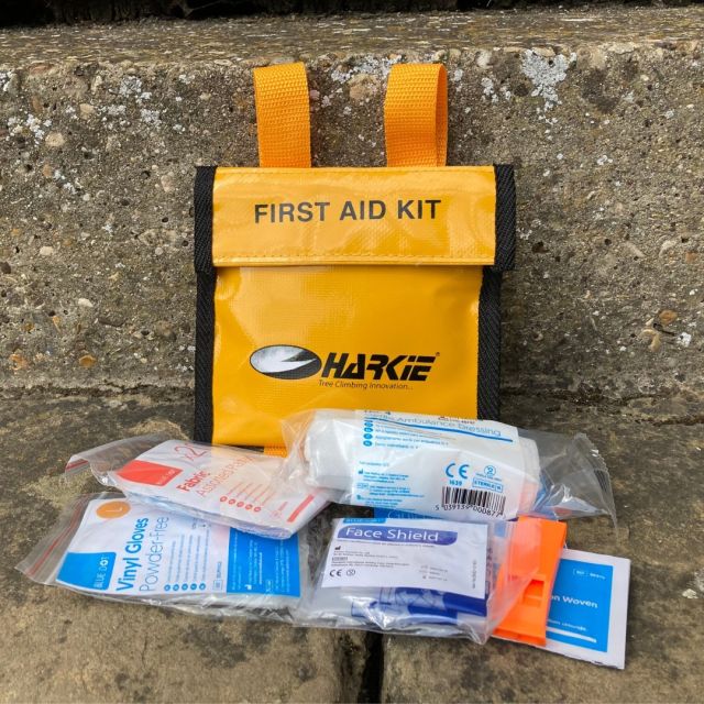 Don't be without one of these personal first aid kits.🏥  Discreet enough to attach to your belt or harness to give you easy access to a basic first aid kit no matter how high up a tree you are!  Supplied in a durable, waterproof pouch.  🔗 Hit the link in our bio for more information.  #harkie #harkieglobal #arborist #arboristsofinstagram #arboriculture #forestry #treesurgeon #treesurgery #climbingarborist #arboristgear #climbing #treecare #outdoorlifestyle #arbgear #arblife #outdoorclothing #lifesanarborist #treestuff #firstaidkit