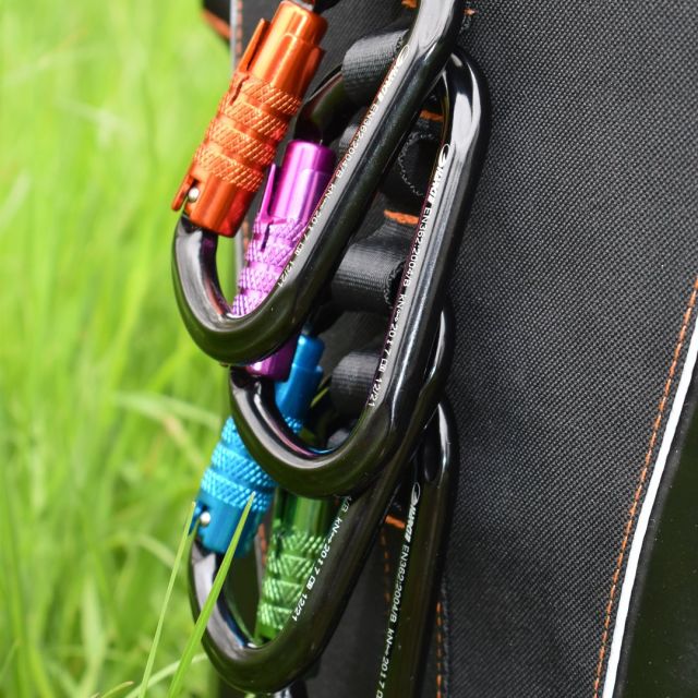 These karabiners look so good on the SENTRY 🤩✨🌈  Available in purple, orange, green &  blue, HMS & oval, also in handy 4-packs.  🔗 Get yours by hitting the link in our bio  #harkie #harkieglobal #arblife #arboriculture #arbgear #climbing #treesurgeon #arboristsofinstagram #arborist #forestry #treesurgery #climbingarborist #arboristgear