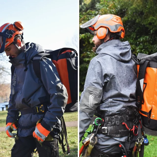 Stay nice and dry whilst you work with a DEFIANCE. Constructed with RainBlok ☔️ providing class 4:4 waterproofness & breathability 

Available in grey or orange, smock or jacket 

🔗 Hit the link in our bio for more info 

#harkie #harkieglobal #arblife #arboriculture #arbgear #climbing #treesurgeon #arboristsofinstagram #arborist #forestry #treeclimber #treesurgery #treecare #waterproof #waterproofclothing #ppe #outdoorclothing #treeremoval #treepeople #outdoorlifestyle